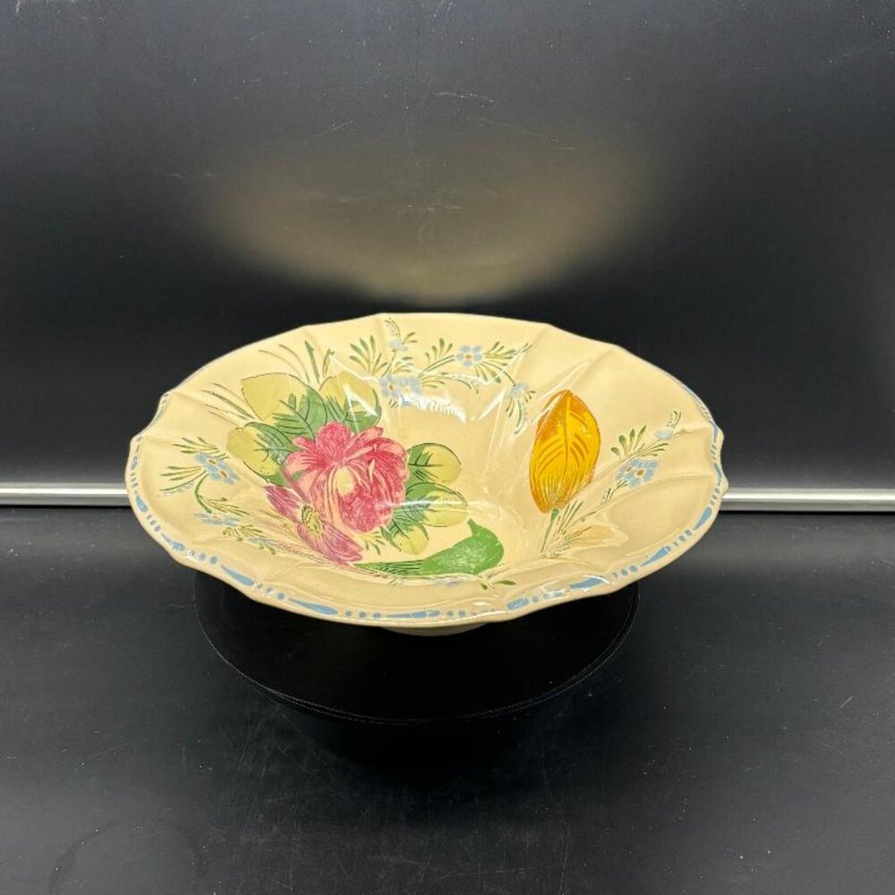 Vintage 1940 Bahl Potteries Nove Rose Sandela Ware Line Centerpiece Bowl 10" - Picture 9 of 10